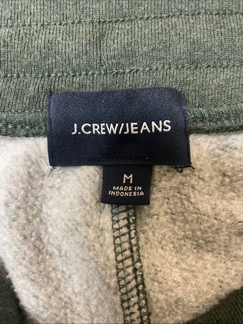 J. Crew Men's Forest Green Fleece-Lined Joggers